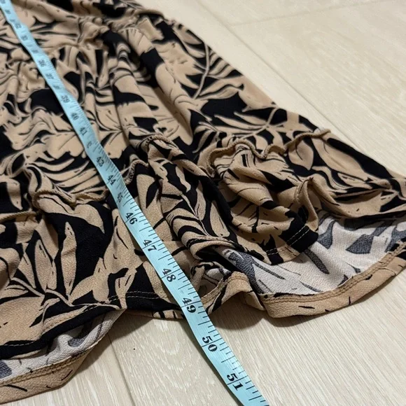 No Boundaries Black and Tan Tropical Maxi Dress - Picture 7 of 10